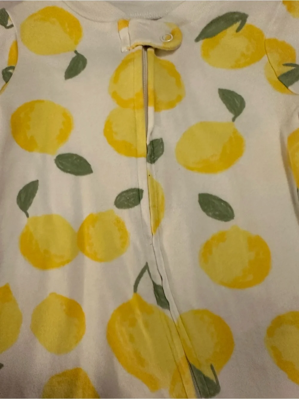 Carter's Yellow Lemon Print Footed One-Piece